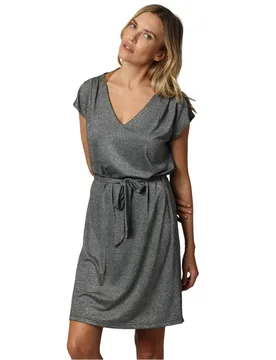 Vestito Corto A Maniche Corte Ahelya Black S - Deeluxe - FashionsVida