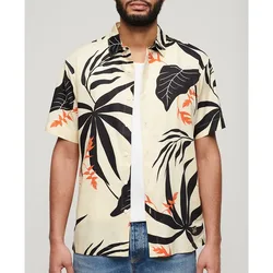 Camicia A Maniche Corte Hawaiian Silhouette Off White M