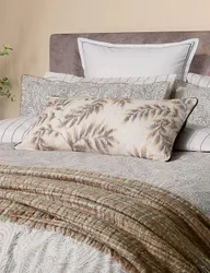 Pure Cotton Patterned Cushion Charcoal Mix