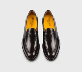Mocassini Uomo Marrone Ebano in Pelle Spazzolata