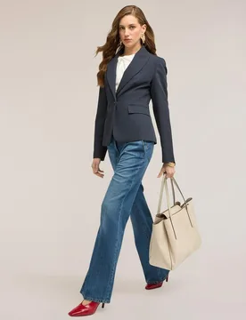 Blazer de mujer de un botón con solapas con ajuste regular - Motivi - FashionsVida