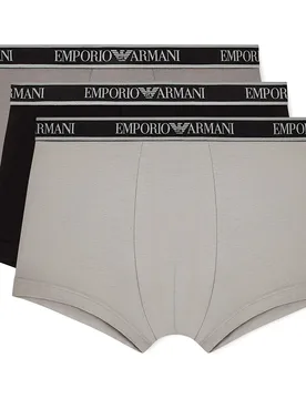 Boxers Em000259_af20669 3 Unità Black / Steel / Grey S - Emporio armani - FashionsVida