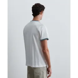 Camiseta de manga corta de hombre en algodón con parche bordado