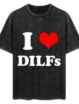 I Love DILFs I heart DILFs Funny Mother39;s Day Father39;s day T-Shirt No Iron Casual Short Sleeve Top - Aliexpress - FashionsVida
