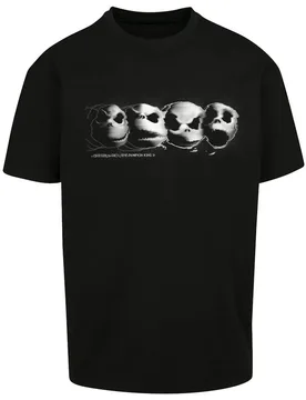 Disney Oversize T-Shirt - Jack - Glitch - M bis XXL - für Männer - Größe M - schwarz - Lizenzierter Fanartikel - Männer - male - The Nightmare Before Christmas - FashionsVida