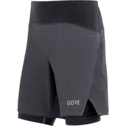 R7 2IN1 Laufshorts Herren Schwarz Gr. S