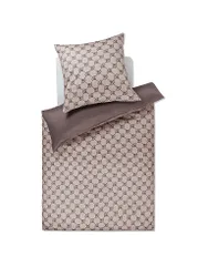 Satin Bettwäsche 70x90cm/140x220cm CORNFLOWER DOUBLE Grau grau