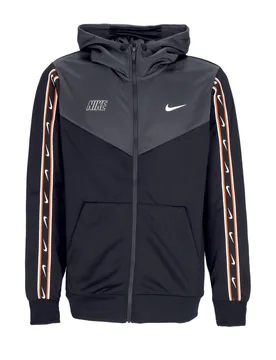 Giacca Tuta Cappuccio Uomo Sportswear Repeat Sw Pk Full-zip Hoodie Black/dk Smoke Grey/white - Nike - FashionsVida