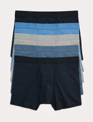 Pack Cotton Stretch Striped Trunks Blue Mix male