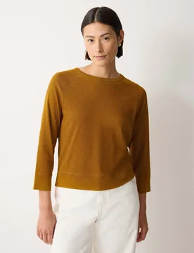 Jersey Raglan Sleeve T-Shirt Burgundy female - Jigsaw - FashionsVida
