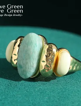 Gold Color Green Ring Stone Natural Oval Vintage Antique Accessories For Women Wedding Luxury Dubai Jewelry 2025 New - Aliexpress - FashionsVida