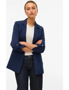 Blazer abierta de mujer con manga remangada - Vero Moda - FashionsVida