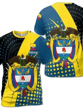 D Printed Colombian Flag Graphic T-Shirt for Men Short Sleeve Casual Round Neck Tee with Patriotic Emblem Design Sporty - Aliexpress - FashionsVida
