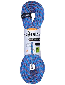 Corde d'escalade et d'alpinisme - Booster III 9,7mm Blue Dry Cover - Taille 80 m - Bleu - Beal - FashionsVida