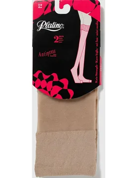Pack de dos pares de minimedias de 20 deniers de mujer - Platino - FashionsVida
