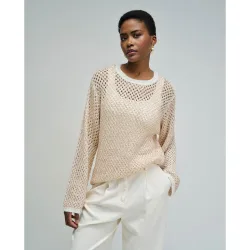 Camiseta de mujer de punto con brillo
