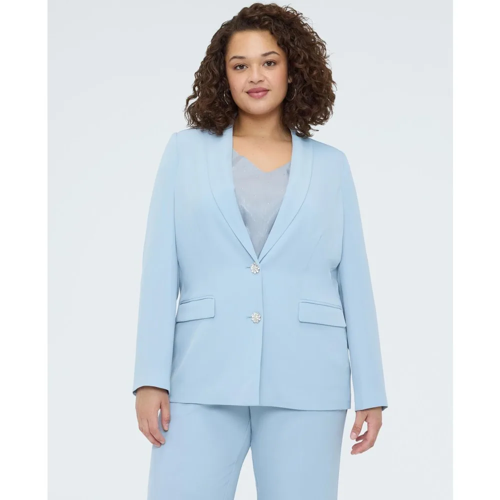 Blazer de mujer con botones joya mangas largas con botones decorativos - Fiorella Rubino - FashionsVida