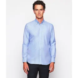 Camisa de hombre casual manga larga lisa