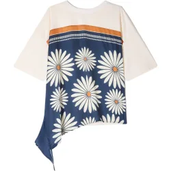 Camiseta de mujer fular con estampado de bandana