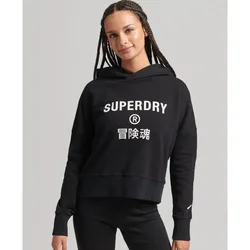 Sweat à Capuche Code Core Sport Crop Box Black S
