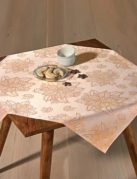 Jacquard-Mitteldecke roségold, 85x85 cm - 3Pagen - FashionsVida