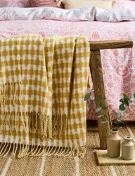 Knapton Gingham Throw Yellow Mix