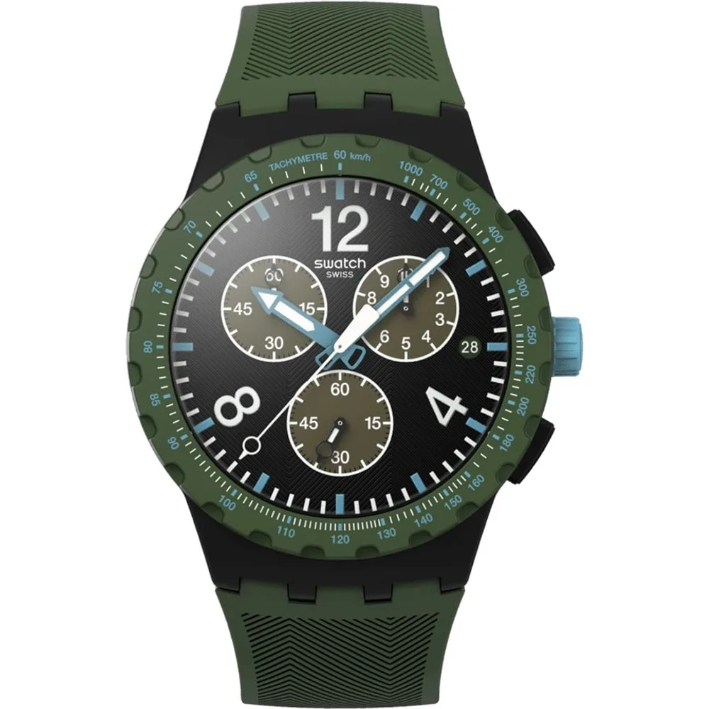 Reloj unisex olive rush con correa de silicona verde - Swatch - FashionsVida