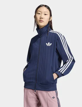 Womens Top Da Allenamento Gessato Firebird A Vestibilità Ampia - Blu, blu blu Donna taglia XS - Adidas - FashionsVida