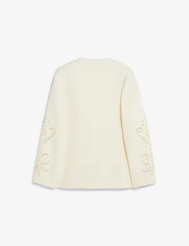 Blazer de mujer sin solapa con abalorios - Scalpers - FashionsVida