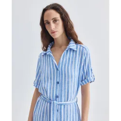 Vestido rayas manga corta