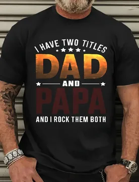 Dad And Papa" Graphic Print T-Shirt 100% Cotton O-Neck Short Sleeve Summer Casual Mens T-shirt Streetwear - Aliexpress - FashionsVida