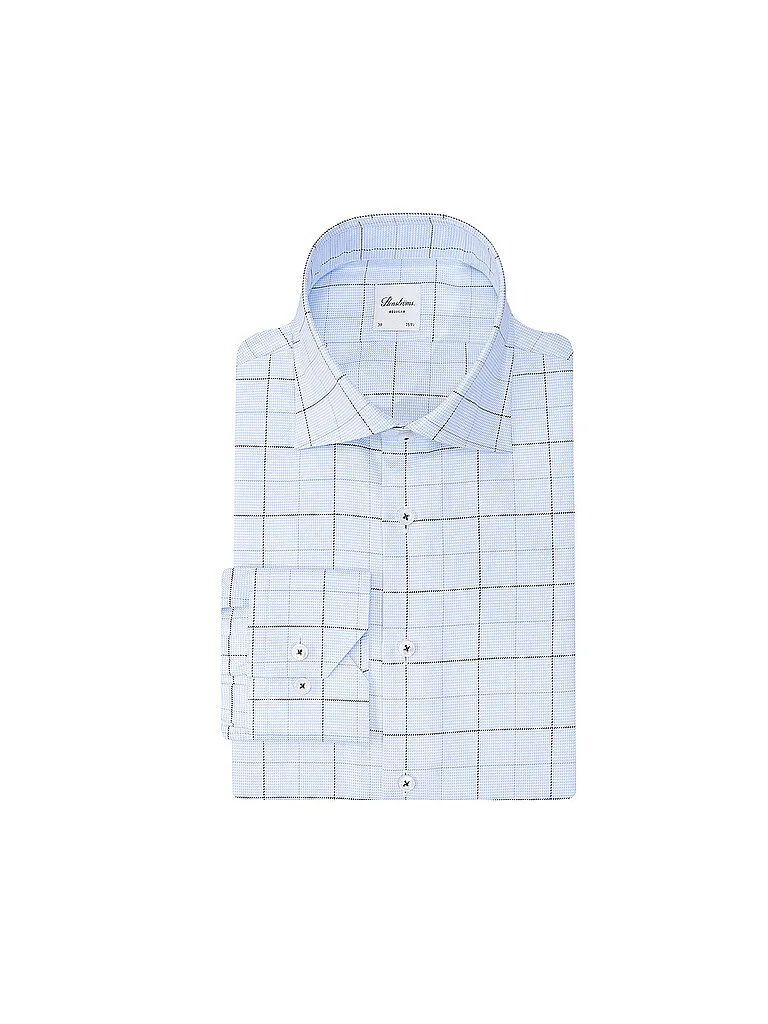 Camisa Slim Fit azul claro 42 - Stenströms - FashionsVida