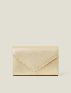 Metallic Clutch Bag Gold female - Accessorize - FashionsVida