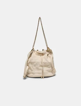 Gesteppte Beuteltasche Ecru OS - Stradivarius - FashionsVida