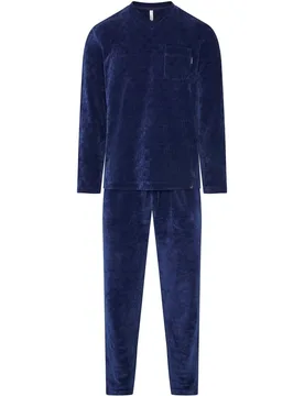 Pijama de hombre terciopelo cuadritos - Lohe - FashionsVida