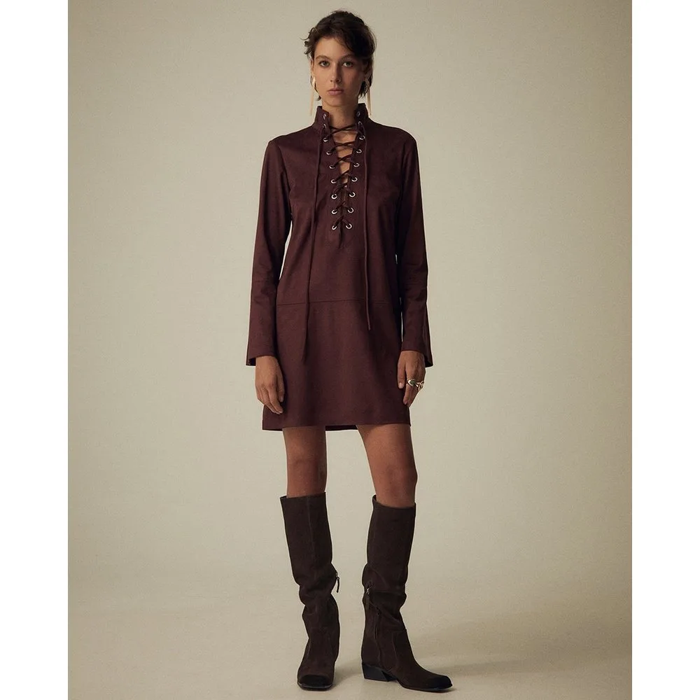 Sfera - Vestido corto efecto ante - Sfera - FashionsVida
