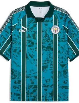 T-shirt à Manches Courtes Manchester City Fc King Retro Tropical Blue / Deep Navy S - Puma - FashionsVida