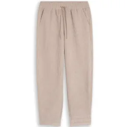 Pantalón recto de mujer con cintura elástica y cordón