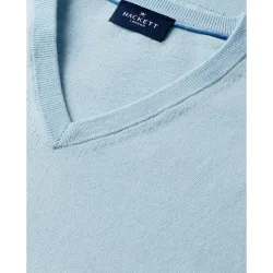 Jersey de hombre de cuello pico algodón cashmere
