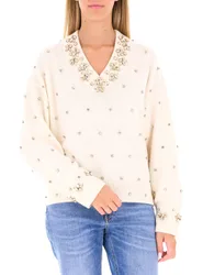 Pinko Maglione con strass BURRO S