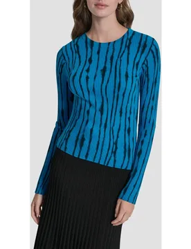 Top acanalado con estampado abstracto - DKNY - FashionsVida