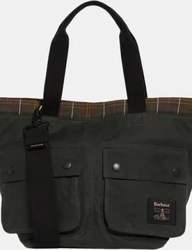 Bolso tote multibolsillos de algodón encerado - Barbour - FashionsVida