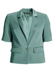 Blazer aus Satin mit kurzen Ärmeln female