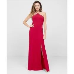 Vestido largo con escote halter