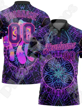Custom Name Colorful Camo Gradient Vintage Flame Graffiti Tattoo Retro 3DPrint Harajuku Summer Short Sleeve Polo Jersey Shirts A - Aliexpress - FashionsVida