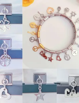 Love Cross Four-leaf Clover Hexagram Star Italian Charm Fit 9mm Link Bracelet Chain Stainless Steel pendant Jewelry - Aliexpress - FashionsVida