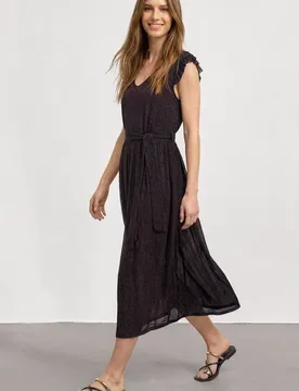 Midikleid aus Mesh mit Leo-Print female Rot - Street One - FashionsVida