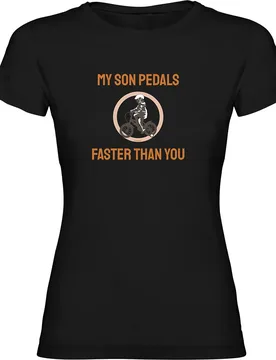 Maglietta A Maniche Corte Faster Than You Black - Kruskis - FashionsVida