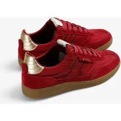Zapatillas retro de mujer de ante con cordones