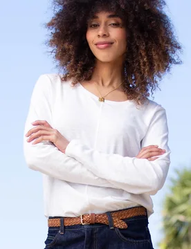 Sandford Womens 100% Cotton Slub Jersey Top - - Size: 18 - Kite Clothing - FashionsVida